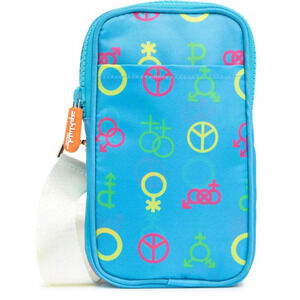 Blue Peace Sign Crossbody Bag Purse 2 Girls 2 Guys Symbol LBGTQ Gay PRIDE Bright